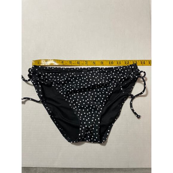 Victoria’s Secret Black & White Polka Bikini Bottom Size L - Picture 6 of 9